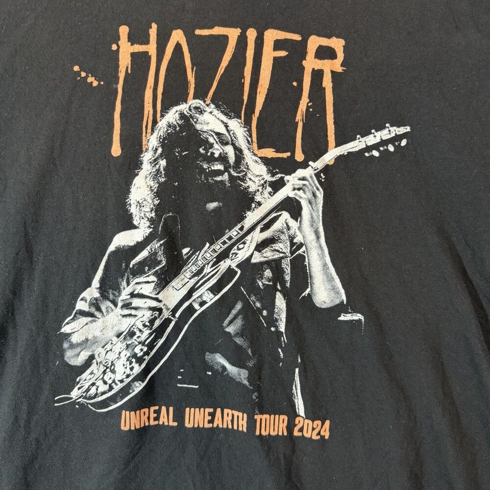 Hozier Unreal Unearth Tour 2024 Concert T Shirt Black 2XL Double Sided Band